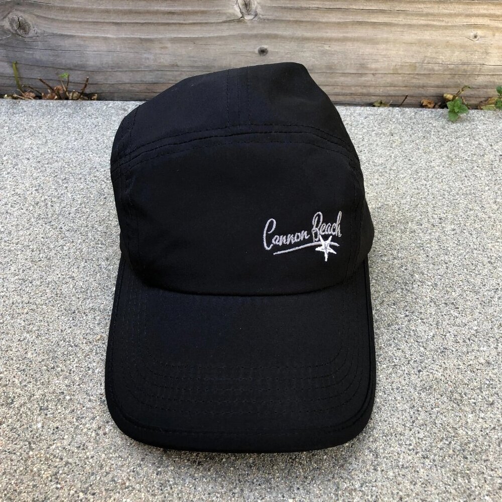 GEAR CANNON BEACH Oregon 5 Panel Strapback Hat Women's Black Adjustable Cap​​